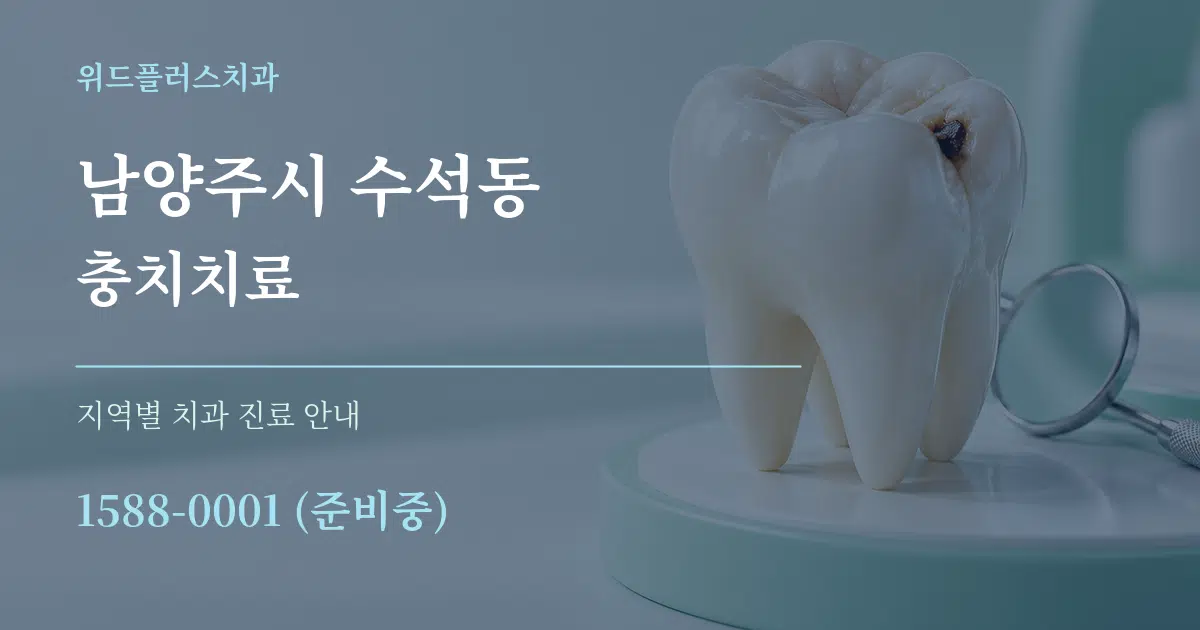 남양주시 수석동 충치치료 대표 안내 그래픽