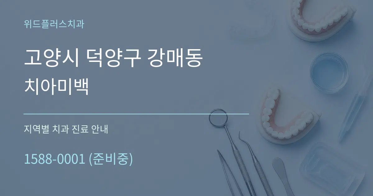 고양시 덕양구 강매동 치아미백 대표 안내 그래픽