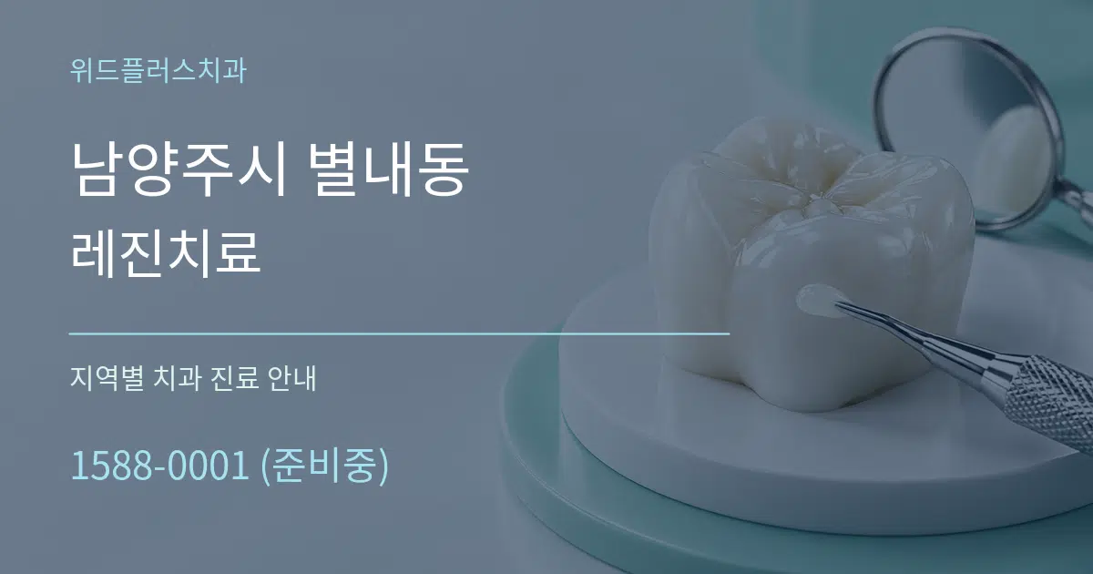 남양주시 별내동 레진치료 대표 안내 그래픽
