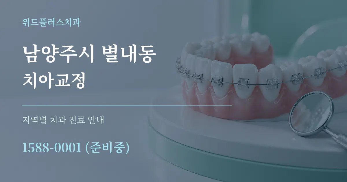 남양주시 별내동 치아교정 대표 안내 그래픽