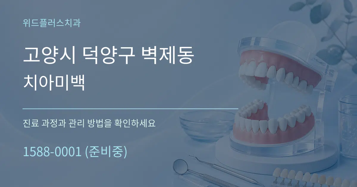 고양시 덕양구 벽제동 치아미백 서비스 이용 안내 그래픽