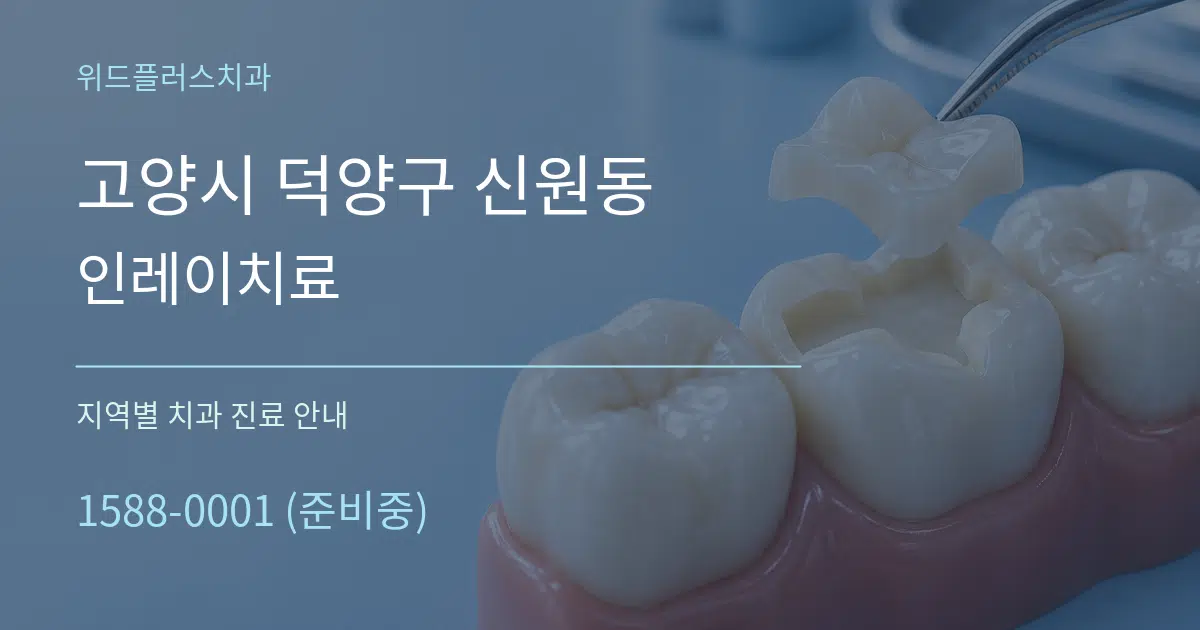 고양시 덕양구 신원동 인레이치료 대표 안내 그래픽