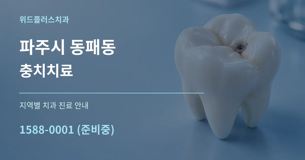 파주시 동패동 충치치료 대표 안내 그래픽