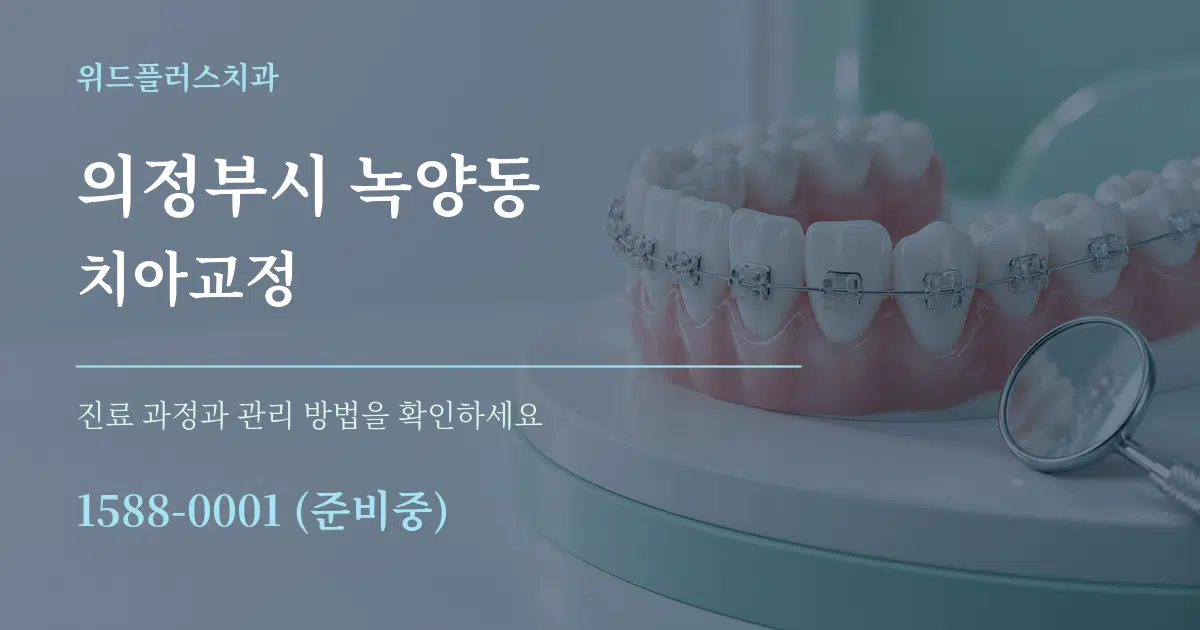 의정부시 녹양동 치아교정 서비스 이용 안내 그래픽