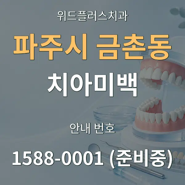 파주시 금촌동 치아미백 대표 안내 그래픽