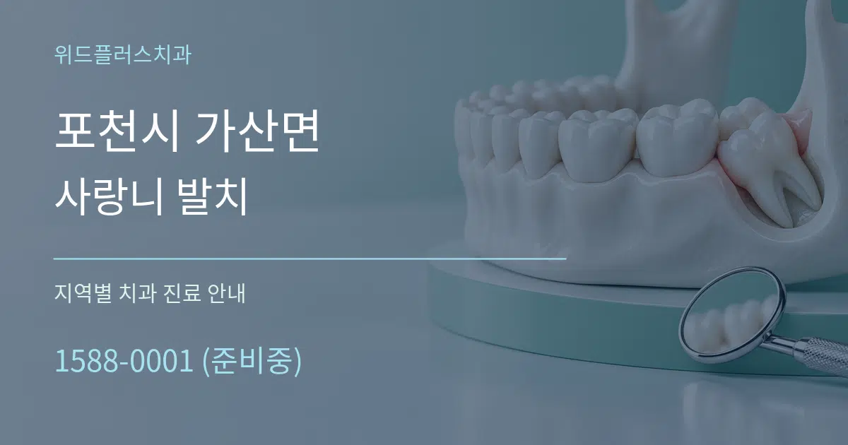 포천시 가산면 사랑니 발치 대표 안내 그래픽