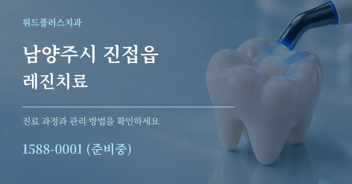 남양주시 진접읍 레진치료 서비스 이용 안내 그래픽