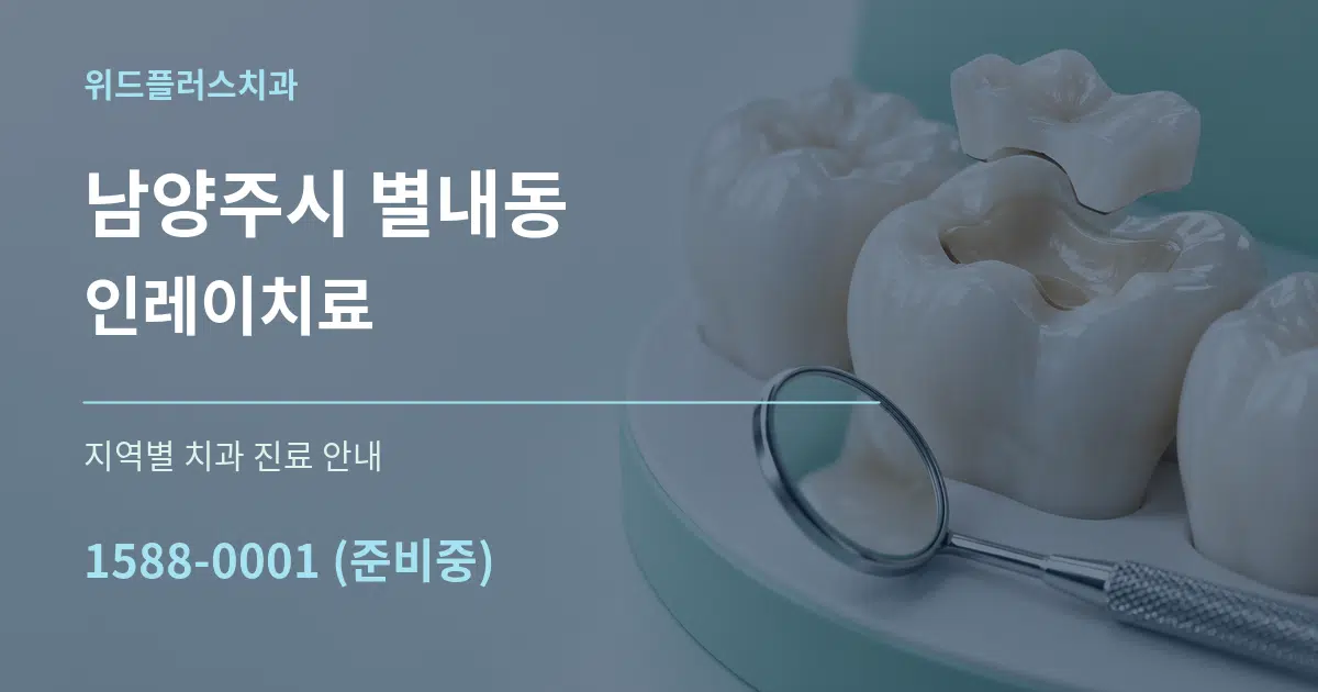 남양주시 별내동 인레이치료 대표 안내 그래픽