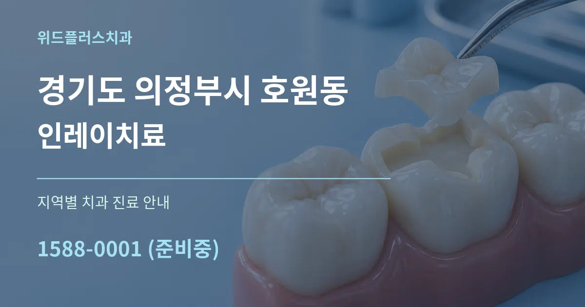 경기도 의정부시 호원동 인레이치료 대표 안내 그래픽