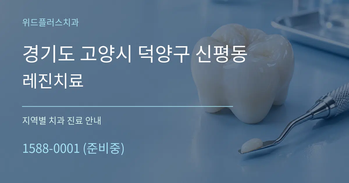 경기도 고양시 덕양구 신평동 레진치료 대표 안내 그래픽