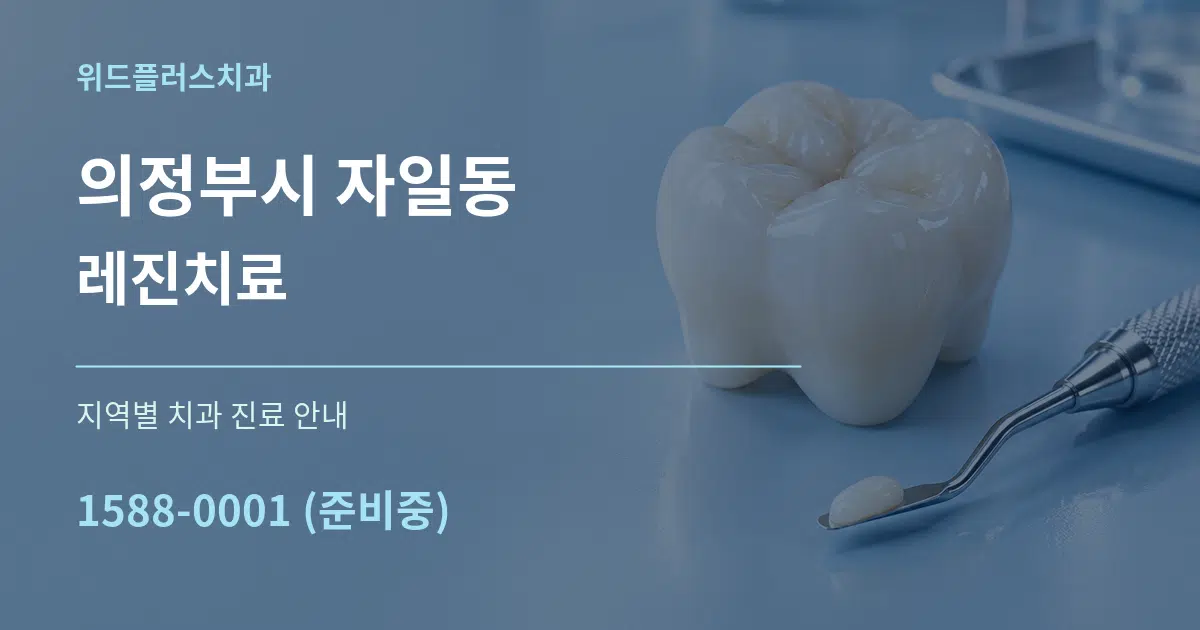 의정부시 자일동 레진치료 대표 안내 그래픽