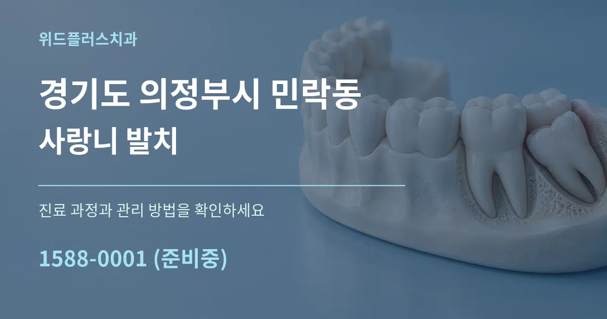 경기도 의정부시 민락동 사랑니 발치 서비스 이용 안내 그래픽