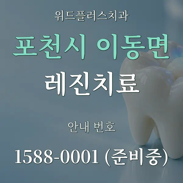 포천시 이동면 레진치료 대표 안내 그래픽
