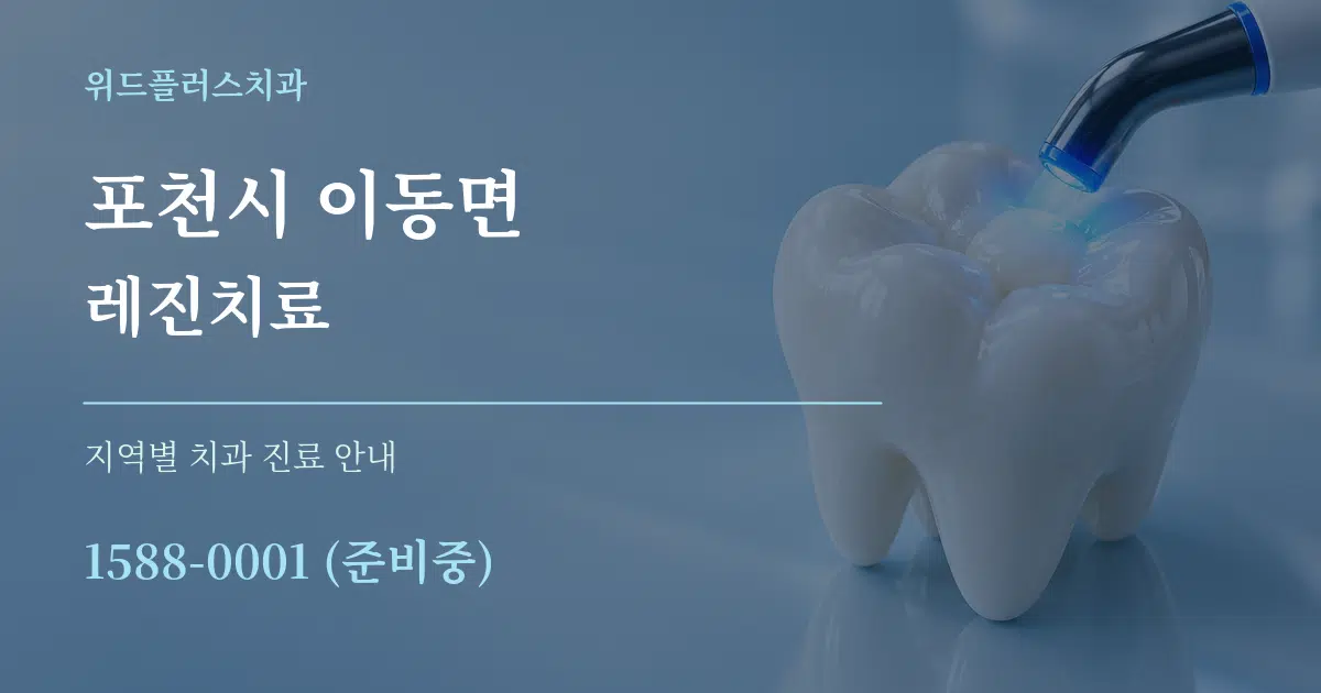 포천시 이동면 레진치료 대표 안내 그래픽