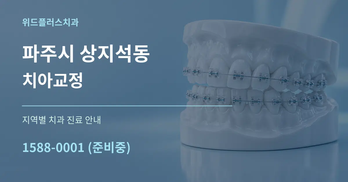 파주시 상지석동 치아교정 대표 안내 그래픽
