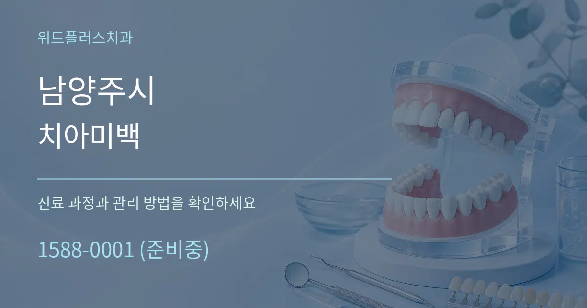 남양주시 치아미백 서비스 이용 안내 그래픽