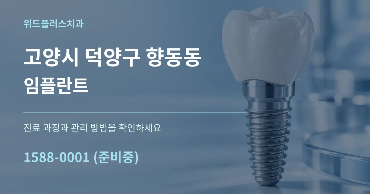 고양시 덕양구 향동동 임플란트 서비스 이용 안내 그래픽