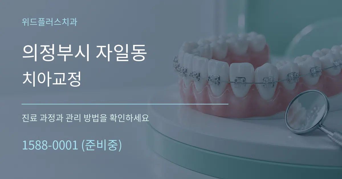 의정부시 자일동 치아교정 서비스 이용 안내 그래픽