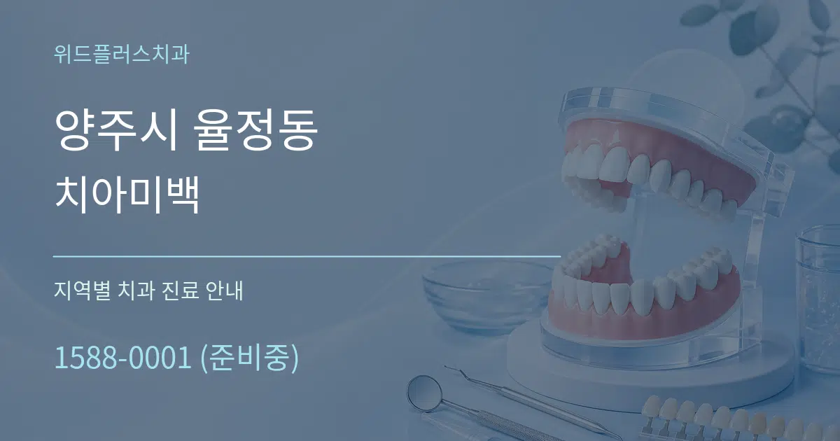 양주시 율정동 치아미백 대표 안내 그래픽