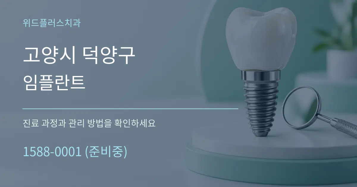 고양시 덕양구 임플란트 서비스 이용 안내 그래픽