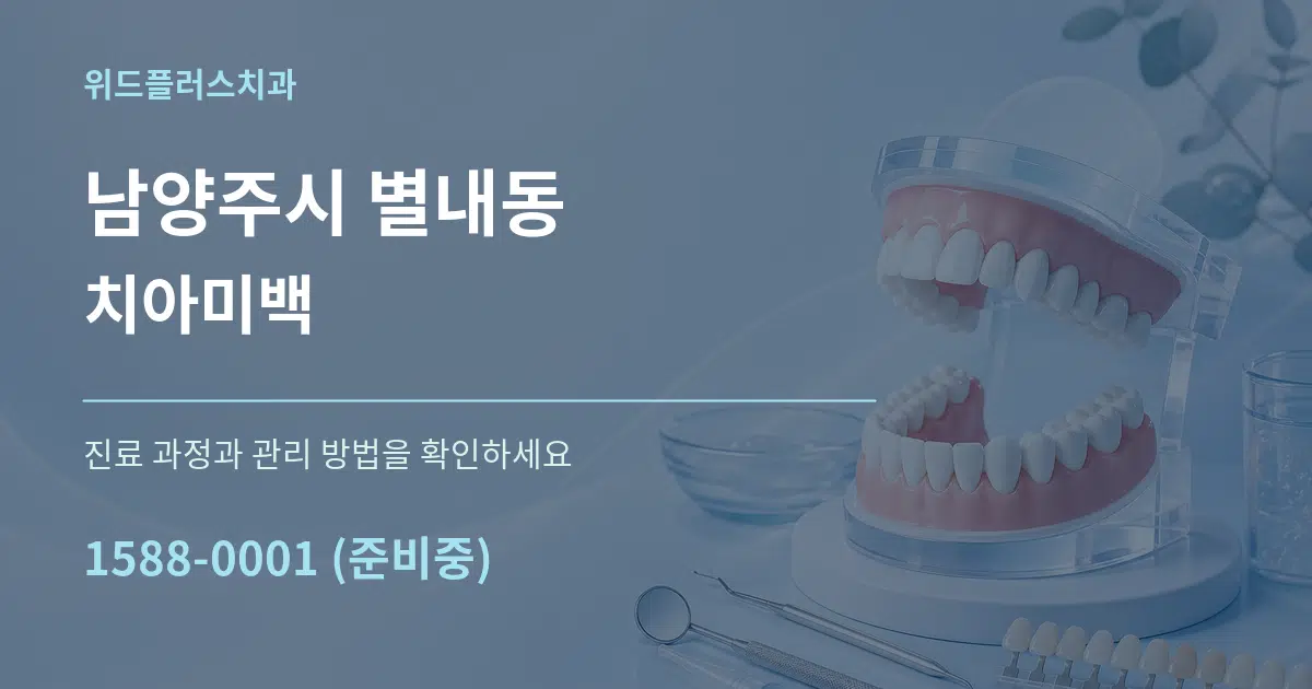 남양주시 별내동 치아미백 서비스 이용 안내 그래픽