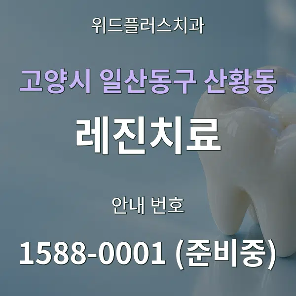 고양시 일산동구 산황동 레진치료 대표 안내 그래픽