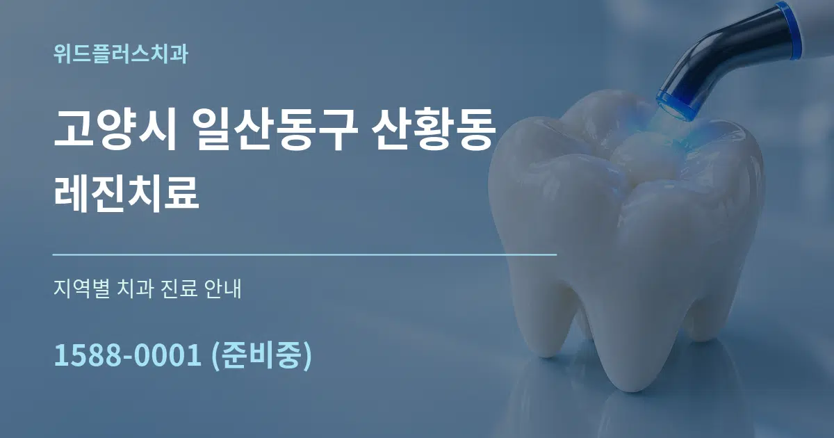 고양시 일산동구 산황동 레진치료 대표 안내 그래픽