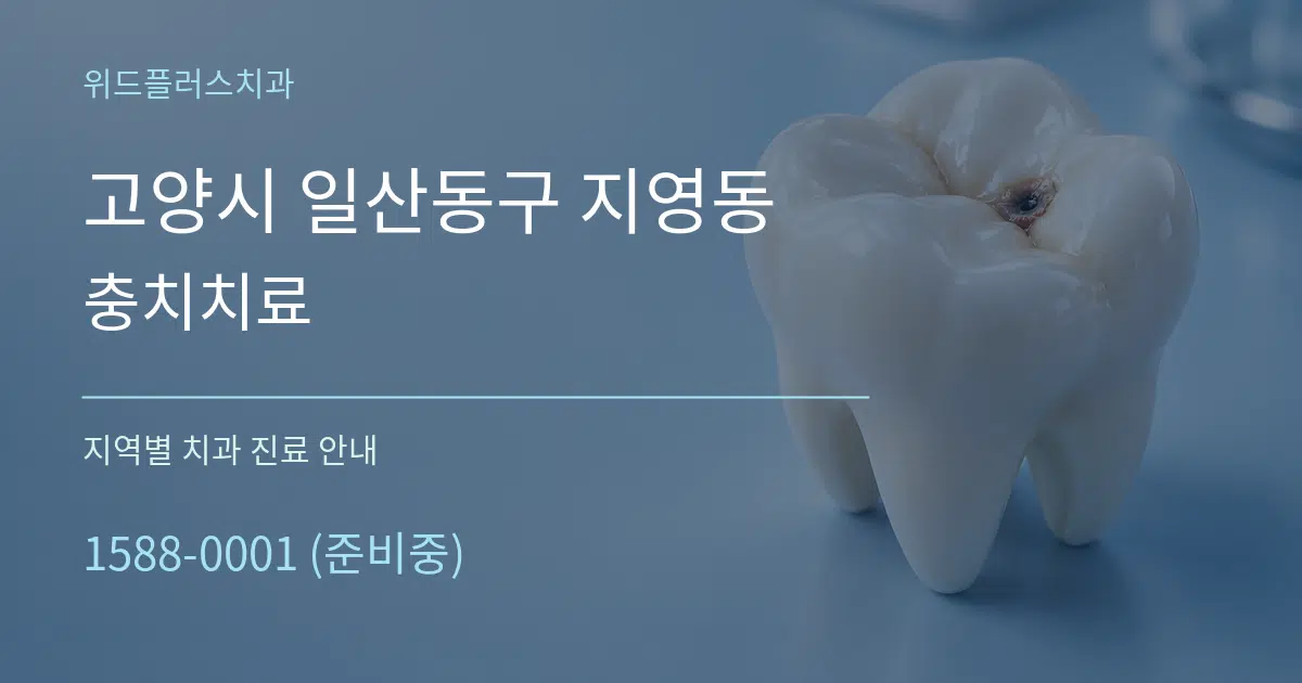고양시 일산동구 지영동 충치치료 대표 안내 그래픽