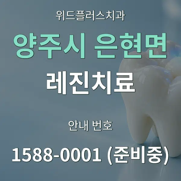 양주시 은현면 레진치료 대표 안내 그래픽
