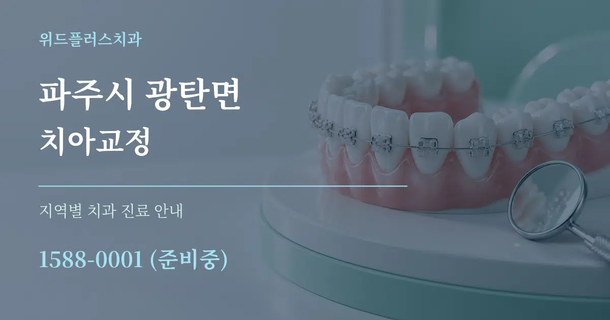 파주시 광탄면 치아교정 대표 안내 그래픽