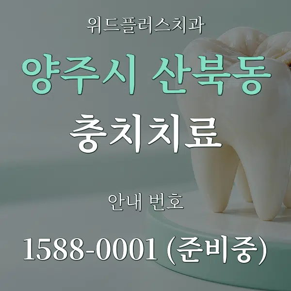 양주시 산북동 충치치료 대표 안내 그래픽
