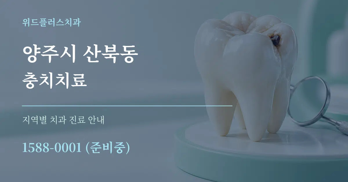 양주시 산북동 충치치료 대표 안내 그래픽
