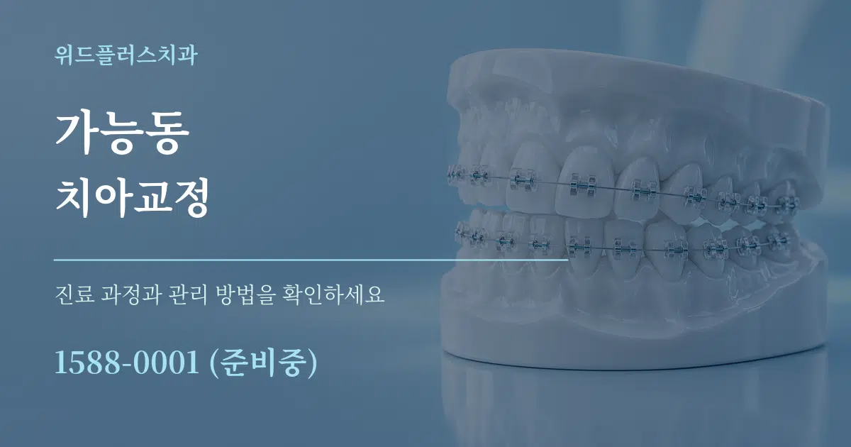 가능동 치아교정 서비스 이용 안내 그래픽