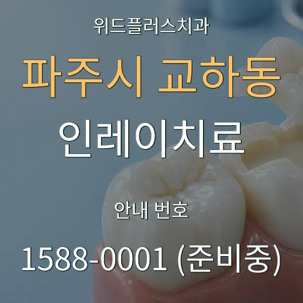 파주시 교하동 인레이치료 대표 안내 그래픽