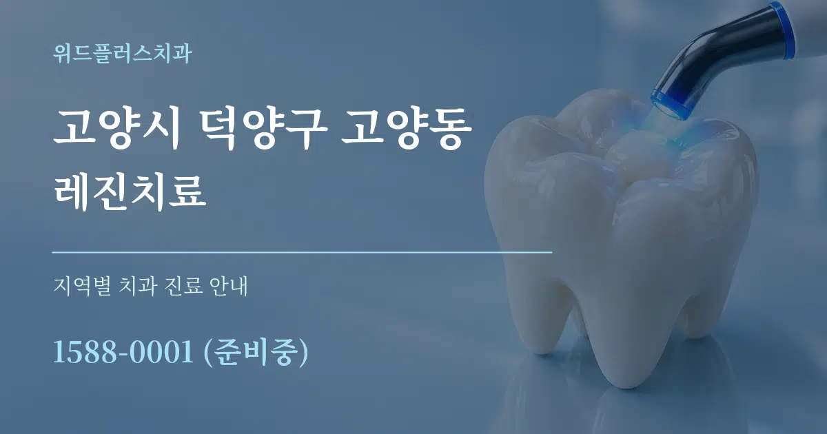 고양시 덕양구 고양동 레진치료 대표 안내 그래픽