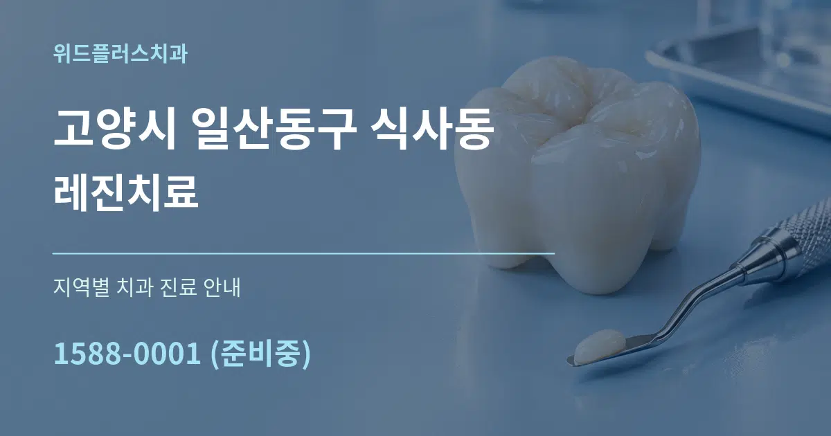 고양시 일산동구 식사동 레진치료 대표 안내 그래픽