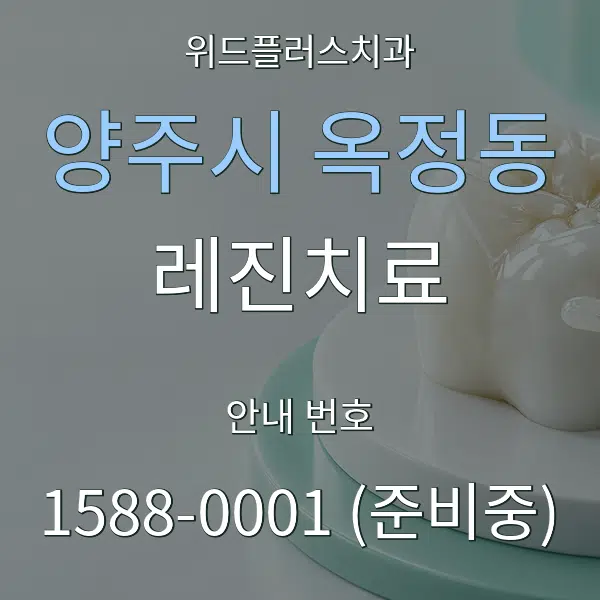 양주시 옥정동 레진치료 대표 안내 그래픽