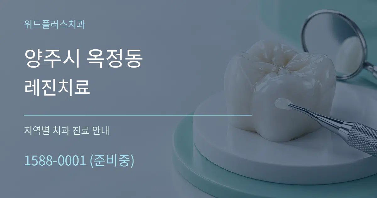 양주시 옥정동 레진치료 대표 안내 그래픽