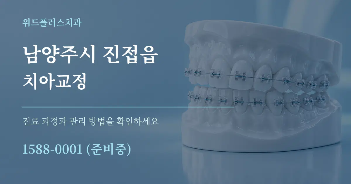 남양주시 진접읍 치아교정 서비스 이용 안내 그래픽