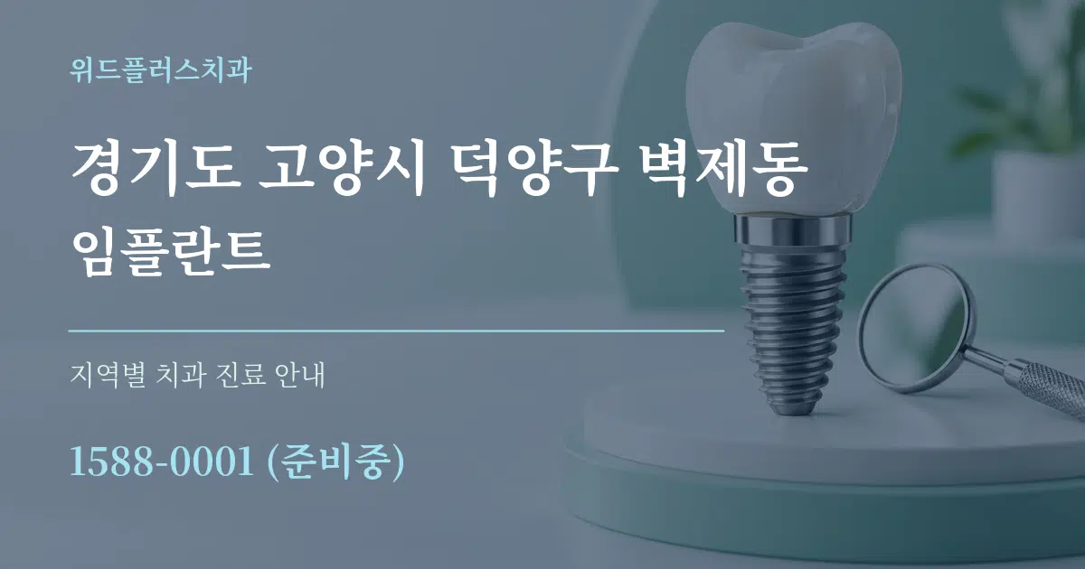 경기도 고양시 덕양구 벽제동 임플란트 대표 안내 그래픽