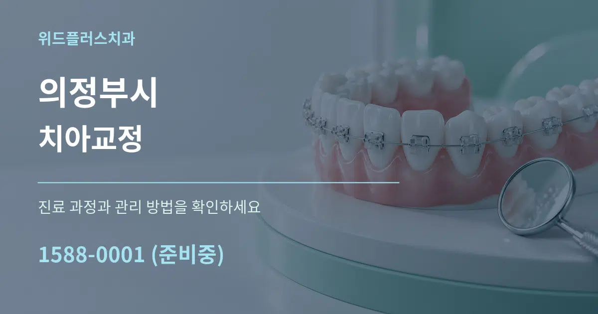 의정부시 치아교정 서비스 이용 안내 그래픽
