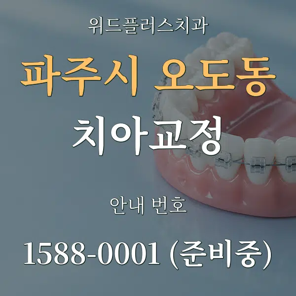 파주시 오도동 치아교정 대표 안내 그래픽