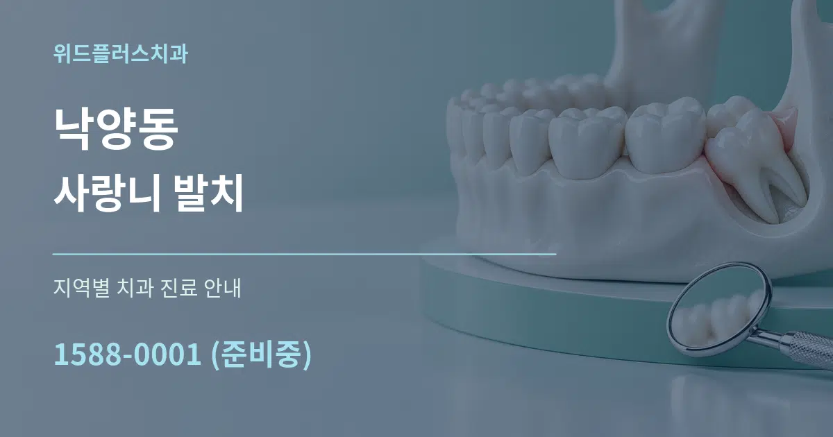 낙양동 사랑니 발치 대표 안내 그래픽