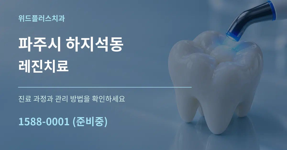 파주시 하지석동 레진치료 서비스 이용 안내 그래픽