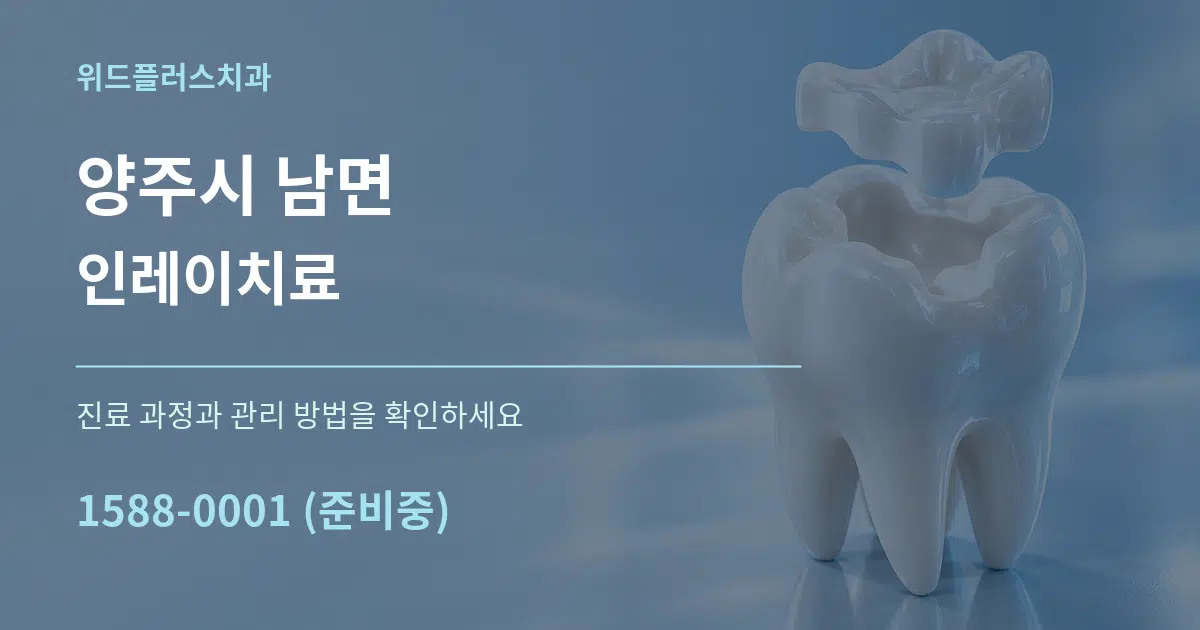 양주시 남면 인레이치료 서비스 이용 안내 그래픽