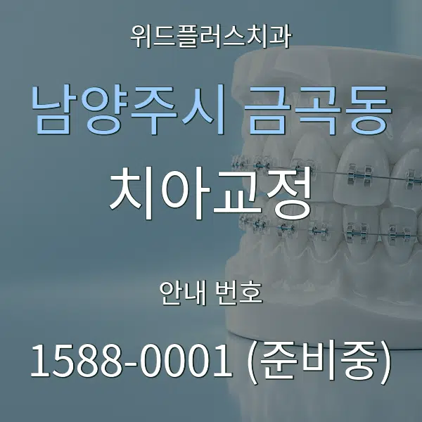 남양주시 금곡동 치아교정 대표 안내 그래픽