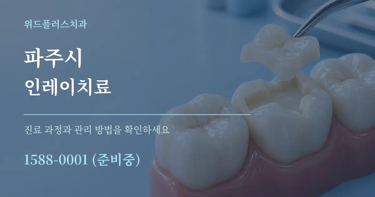 파주시 인레이치료 작업 조건 안내 그래픽