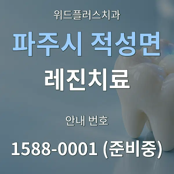 파주시 적성면 레진치료 대표 안내 그래픽