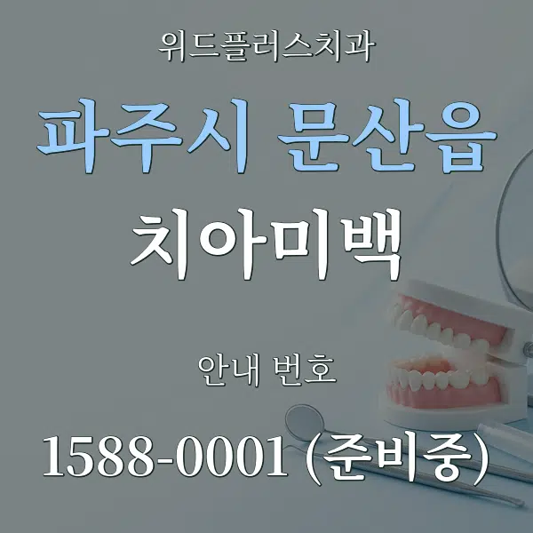 파주시 문산읍 치아미백 대표 안내 그래픽