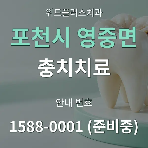 포천시 영중면 충치치료 대표 안내 그래픽